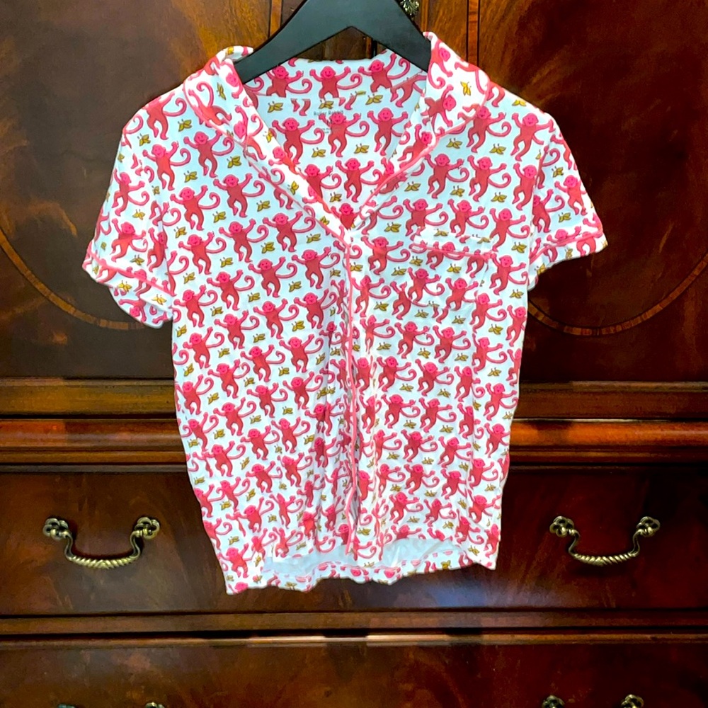 NWOT roller rabbit pajama shirt monkeys size medium